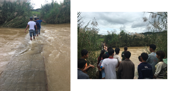 Lâm Đồng: Đi xe máy qua cầu 3 chị em bị nước cuốn 1 người mất tích