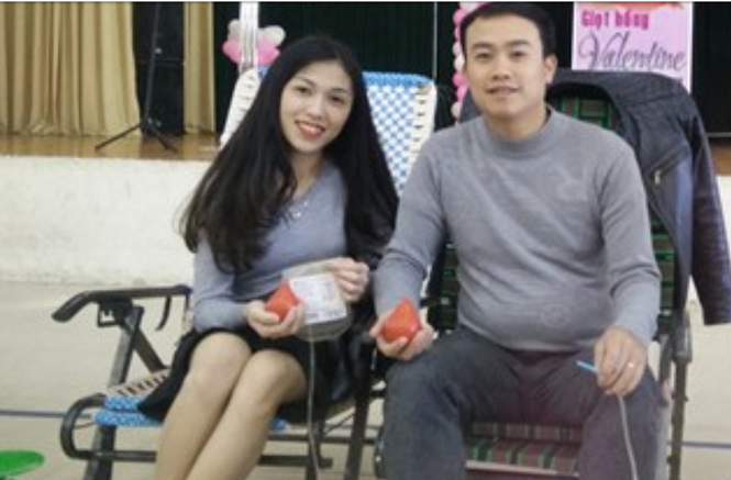 Ngày Valentine, nhiều cặp đôi đi hiến máu ở phố núi