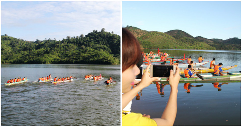 Hàng ngàn người lên Lâm Đồng xem đua thuyền