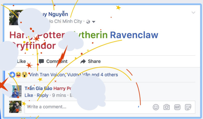 Cách bắn pháo hoa trên Facebook kỷ niệm 20 năm Harry Potter
