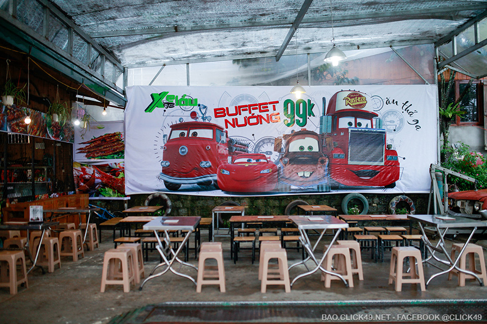 Đà Lạt lại xuất hiện XE LẨU Buffet nướng ăn thả ga chỉ 99k