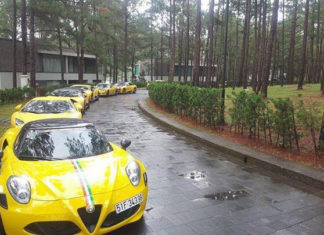 Sau Đà Nẵng, Nha Trang dàn siêu xe màu vàng tụ họp ở Đà Lạt