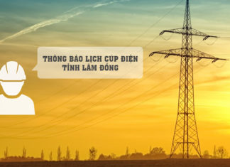 Lâm Đồng: Thông báo Lịch cúp điện từ ngày 19/9 đến ngày 24/9/2017