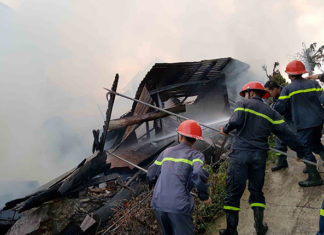 Hỏa hoạn thiêu rụi một nhà gỗ tại Đà Lạt