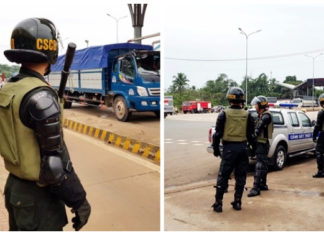 Gần 100 cảnh sát đảm bảo an ninh trật tự ngày BOT Biên Hòa thu phí trở lại.