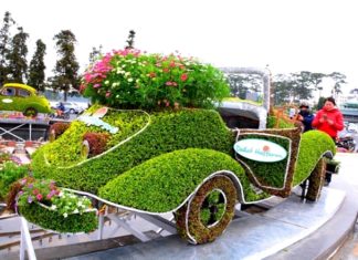 Độc đáo xe hoa cổ xuống phố chào Festival hoa Đà Lạt