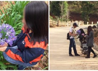 Dù đã được nhắc nhở, cặp đôi vẫn cố tình cắt trộm hoa trên đường vào Ma Rừng lữ quán