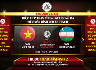 Head Tâm Anh truyền hình trực tiếp trận chung kết giữa giữa U23 Việt Nam & U23 Uzbekistan