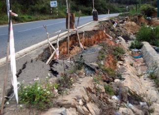 Nhiều điểm sạt lở trên Quốc lộ 27c nối Ðà Lạt – Nha Trang