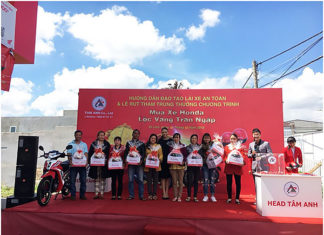 5 khách hàng may mắn trúng 5 chỉ vàng SJC khi mua xe tại HEAD Honda Tâm Anh