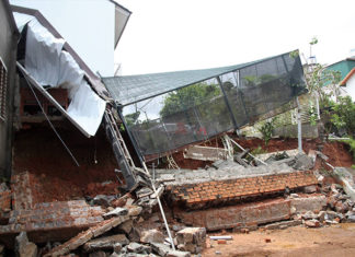 Bảo Lộc: San gạt đất gây sạt lở, khiến hàng xóm bị thiệt hại nặng