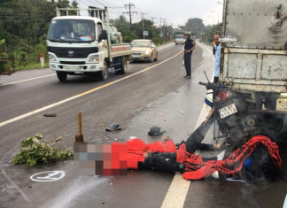 Xe máy biển số Lâm Đồng tông vào đuôi xe tải, cặp đôi 9X tử vong