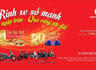 Mua xe – Trúng vàng cùng chương trình khuyến mãi “Rinh xe số mạnh – Lộc ngập tràn – Quà vàng ưu đãi”