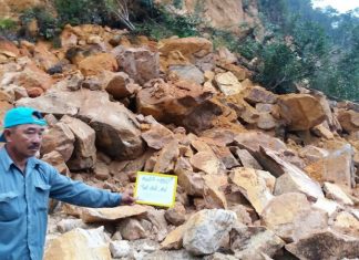 Đường đèo tuyến Nha Trang – Đà Lạt sạt lở hơn 1000m3