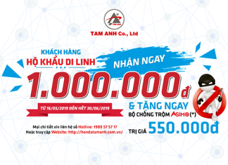 Tặng ngay 1.000.000đ và bộ chống trộm khi mua xe tại HEAD Tâm Anh
