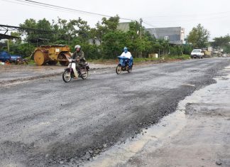 Lâm Đồng: Quốc lộ 55 đang được khắc phục, sửa chữa