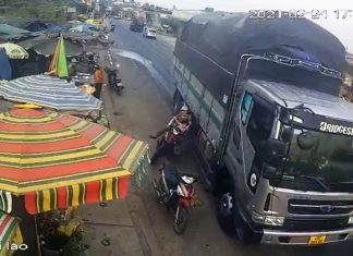 Lâm Đồng: Công an triệu tập tài xế xe tải hất văng 2 người đi xe máy