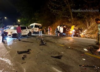 Xe container gây tai nạn liên hoàn với 5 xe ô tô trên đèo Bảo Lộc