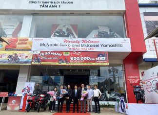 Tâm Anh vinh dự đón tiếp giám đốc lĩnh vực kinh doanh xe máy Công ty Honda Việt Nam đến tham quan và làm việc
