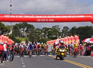 Đoàn đua xe đạp Cúp Truyền hình TP Hồ Chí Minh đến Lâm Đồng vào ngày 27/4