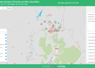 Lâm Đồng vận hành hệ thống bản đồ số dịch tễ Covid-19