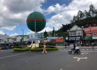 Đơn Dương phân luồng xe lưu thông ra vào thị trấn Thạnh Mỹ