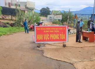 Di Linh: Tạm thời phong tỏa một thôn để phòng chống dịch Covid – 19