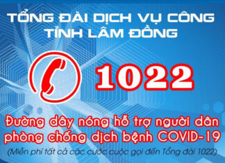 Lâm Đồng: Tổng đài 1022 hỗ trợ thông tin về phòng chống dịch Covid-19