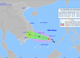 Áp thấp nhiệt đới trên Biển Đông: Đề phòng mưa lớn cục bộ và gió giật mạnh tại Lâm Đồng