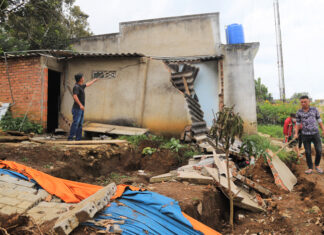 Bảo Lộc: Sụt lún đất nghiêm trọng tại Kim Thanh