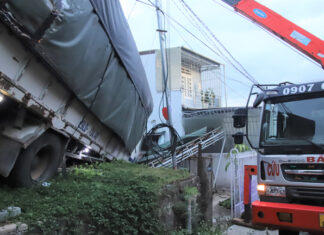 Bảo Lộc: Xe tải lao vào nhà dân, 5 người bị thương