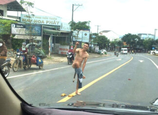 Bảo Lộc: Khống chế thanh niên ”ngáo đá”, lột quần áo ”múa” trên Quốc lộ 20