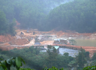 Bảo Lộc: Đại công trường khai thác cát lậu giữa rừng