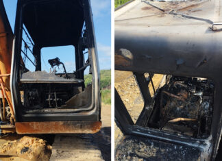 Lâm Đồng: Điều tra, làm rõ nguyên nhân 2 xe máy xúc cháy trơ khung