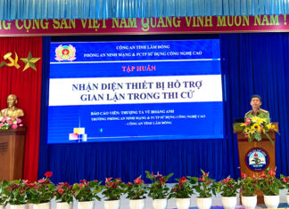 Công an Lâm Đồng tập huấn nghiệp vụ ngăn chặn gian lận thi cử bằng thiết bị công nghệ cao