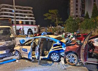 Đà Lạt: Va chạm giao thông làm 1 người bị thương, 3 xe ô tô bị hư hỏng nặng