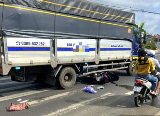 Bảo Lộc: Bị xe tải cuốn vào gầm, người đi xe máy tử vong