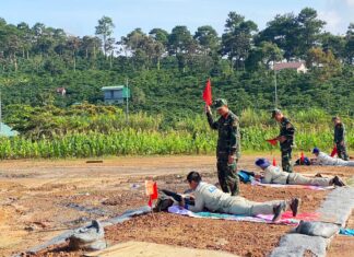 Bảo Lâm: Gần 100 chiến sĩ tự vệ tham gia kiểm tra bắn đạn thật