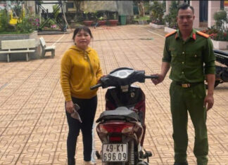 Bảo Lộc: Nhận lại xe máy sau gần 1 năm bị mất trộm