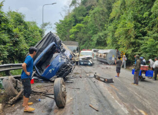 Tai nạn liên tiếp giữa 4 xe ô tô, đèo Bảo Lộc ách tắc