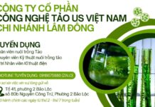 Công ty CP Công Nghệ Tảo US Việt Nam chi nhánh Lâm Đồng tuyển dụng